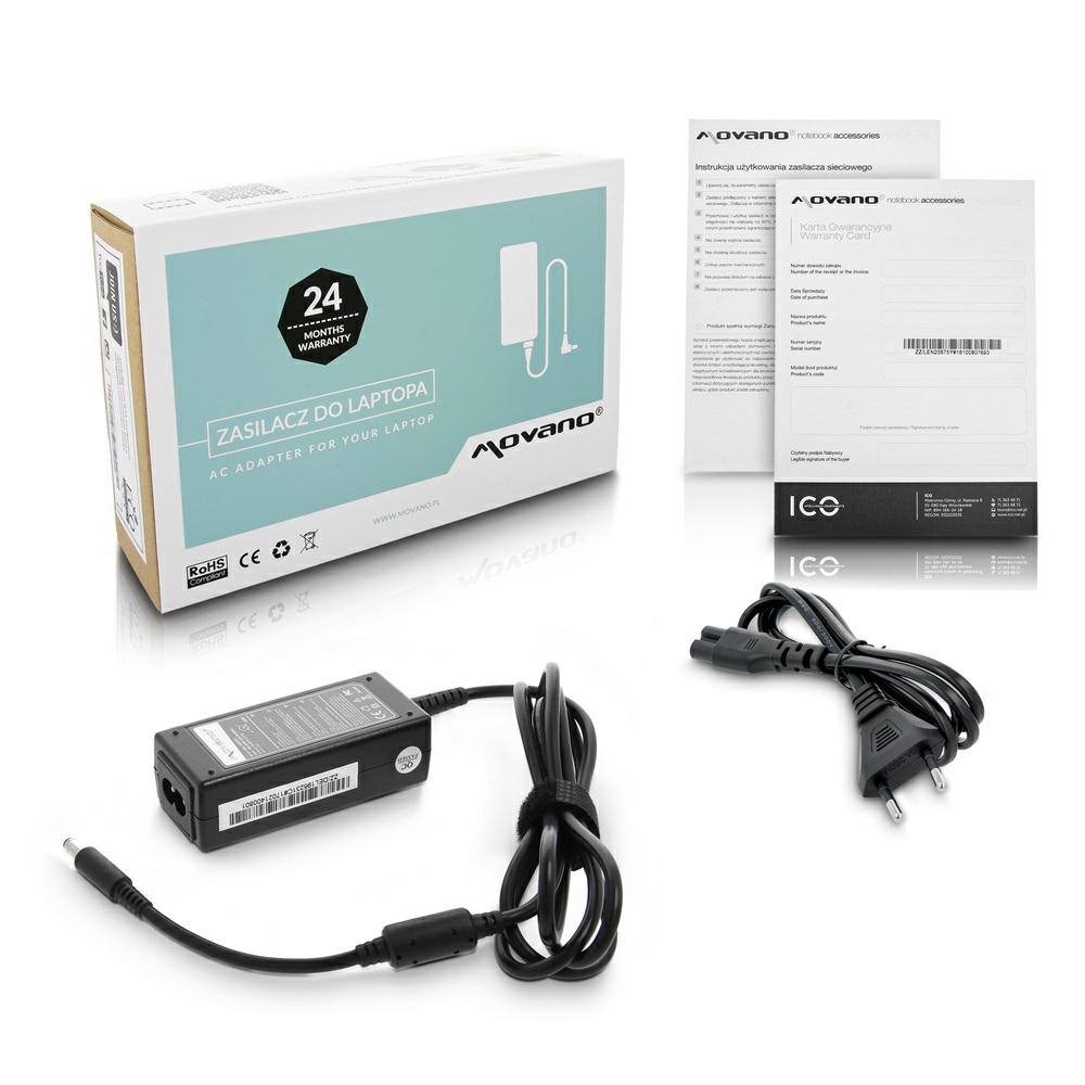 Movano Cargador compatible para Dell 45W 19.5V 2.31A 4.5x3.0 mm