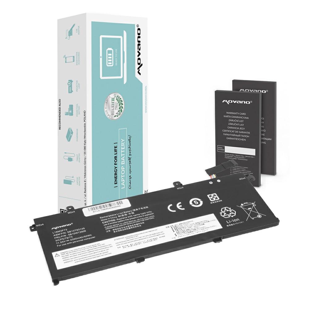 Movano Batería compatible para Lenovo T490 11.55v 4350 mAh