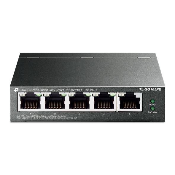 Tp - link 5 puertos tl - sg105pe easy smart 10 - 100 - 1000 4 puertos POE