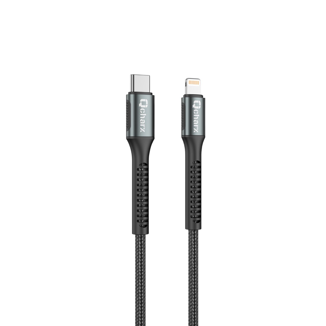 Qcharx international qcharx prague tipo c a lightning 3a 20w - 1 m - aleación de aluminio negro