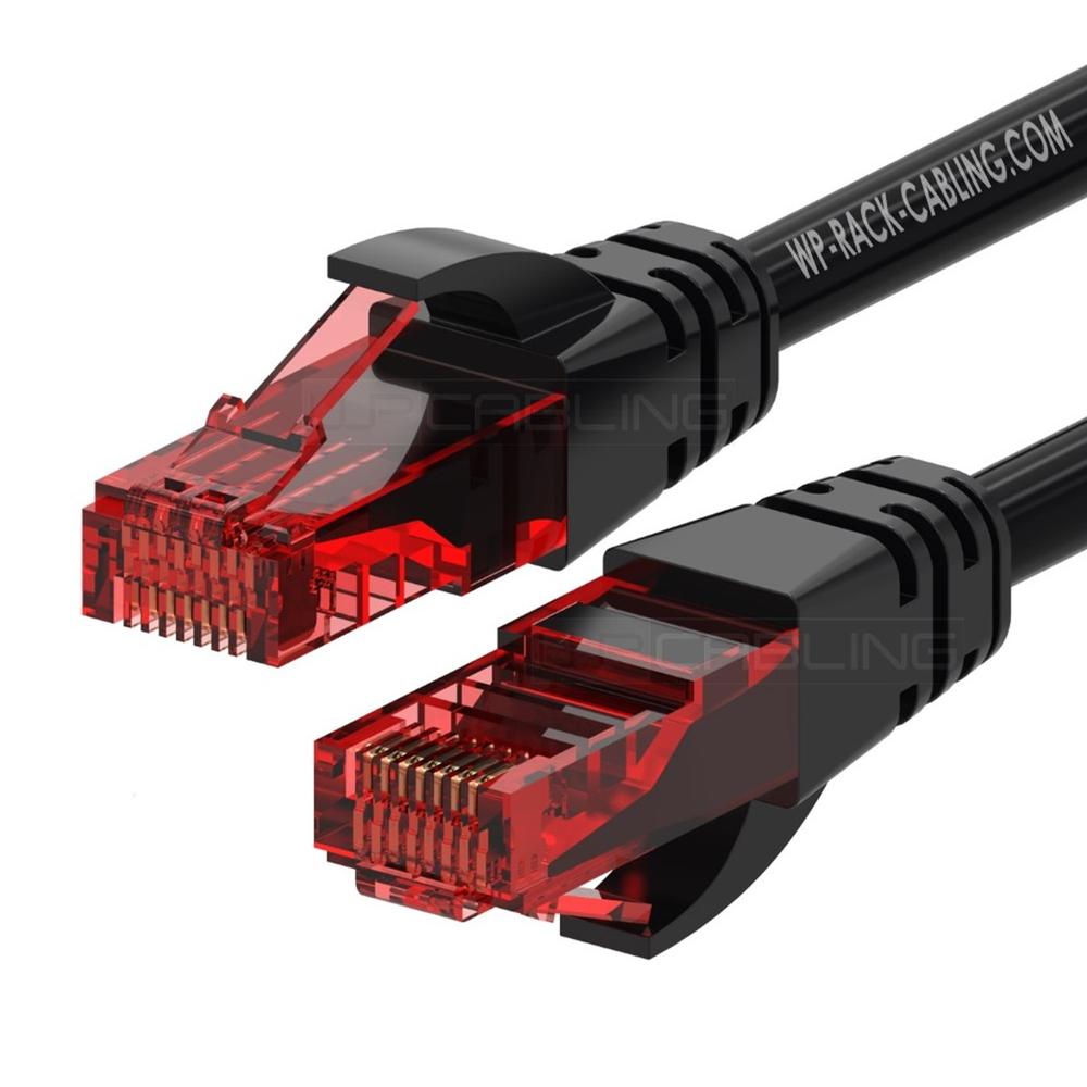 Cable de red wp latiguillo rj45 u - utp cat.6 0.5m negro