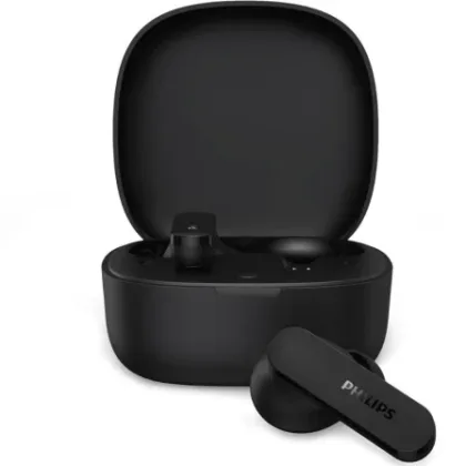 Auriculares Philips TAT2100BK con estuche de carga/ Autonomía 8h/ Negros – Bluetooth