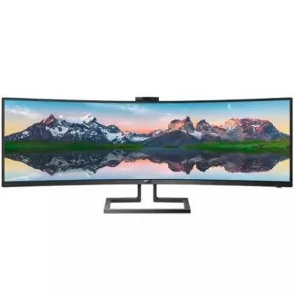 Monitor Profesional Ultrapanorámico Curvo Philips 499P9H 48.8"/ Dual QHD/ Webcam/… Negro – QHD
