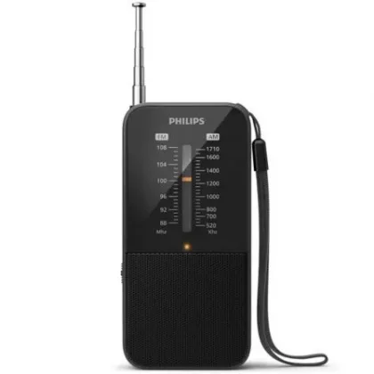 Radio Philips TAR1509/ a Pilas/ Negra