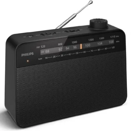 Radio Philips TAR2509/ a Pilas/ con Cable Negro