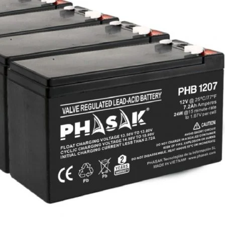 Phasak Batería Phb 1207 compatible con /UPS Phasak según especificaciones