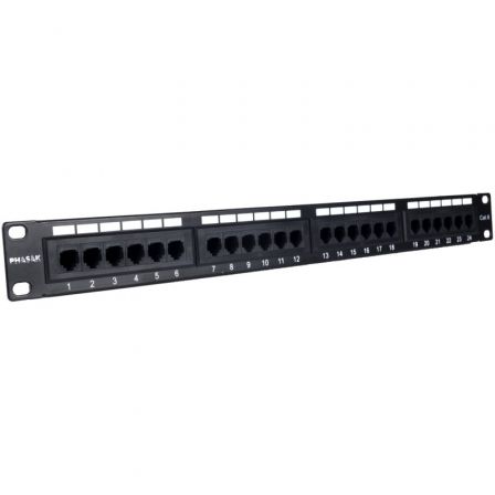 Phasak Patch Panel Pu 2420/ 24 Puertos/ Cat.6/ Altura 1U