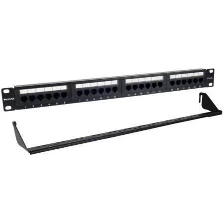 Phasak Patch Panel Pu 2424/ 24 Puertos/ Cat.6/ Altura 1U/ Gestión de Cables