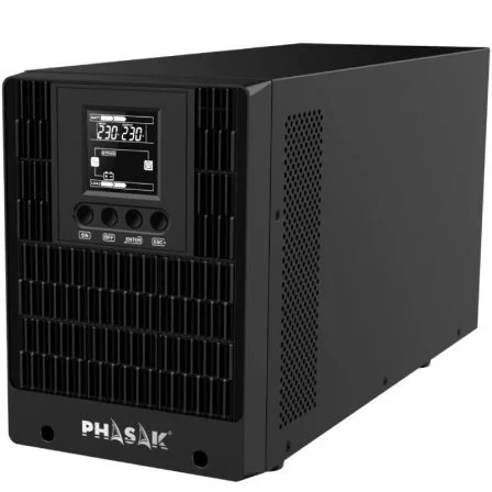 Phasak Online 2000 VA Online LCD/ 2000VA-2000W/ 4 Salidas/ Formato Torre