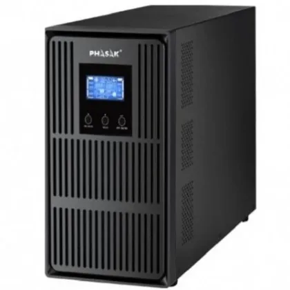 Phasak Online Conqueror Pro 3000 VA Online LCD/ 3000VA-2700W/ 3 Salidas/ Formato Torre