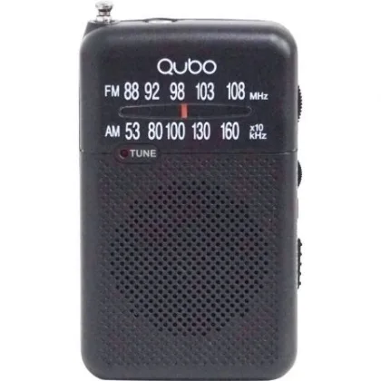 Radio Qubo R-S1/ con Cable/ a Pilas/ Negra
