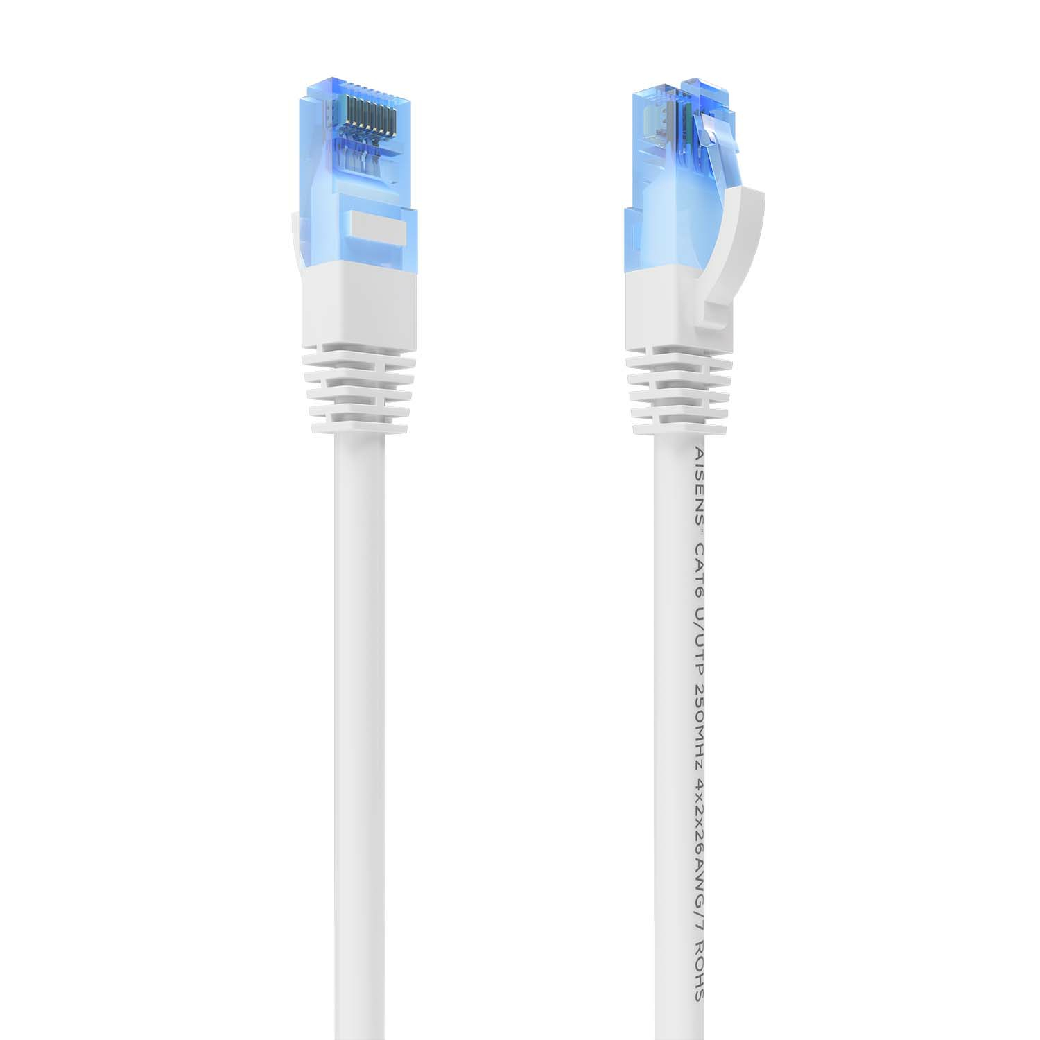 AISENS - CABLE DE RED LATIGUILLO RJ45 CAT.6 UTP AWG26 CCA, BLANCO, 4.0M