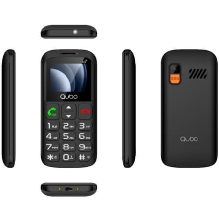 Teléfono Móvil Qubo P-186BKC 4G para Personas Mayores/ Negro