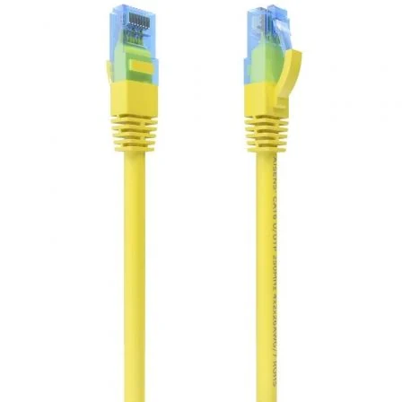 AISENS - CABLE DE RED LATIGUILLO RJ45 CAT.6 UTP AWG26 CCA, AMARILLO, 25CM