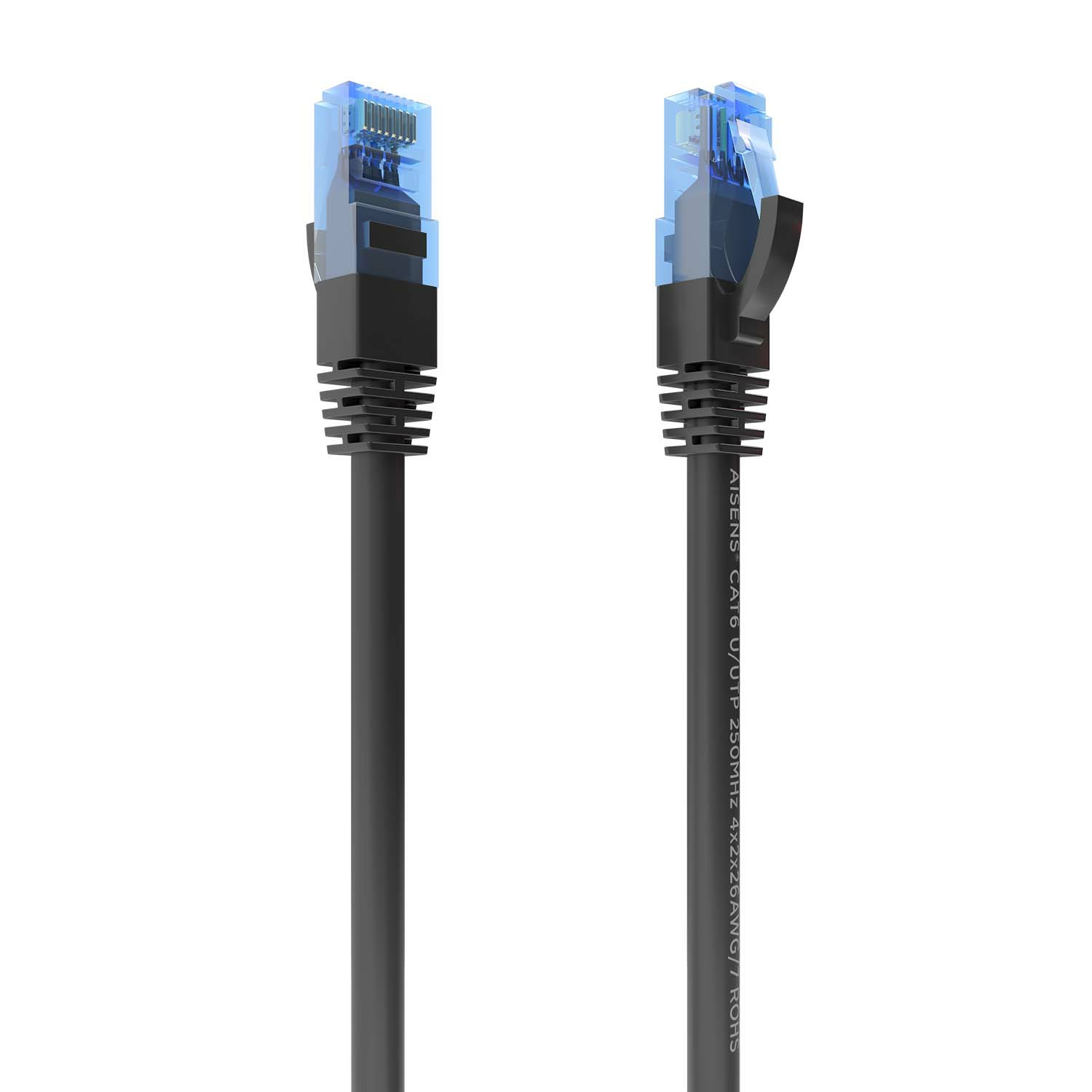 AISENS - CABLE DE RED LATIGUILLO RJ45 CAT.6 UTP AWG26 CCA, NEGRO, 4.0M
