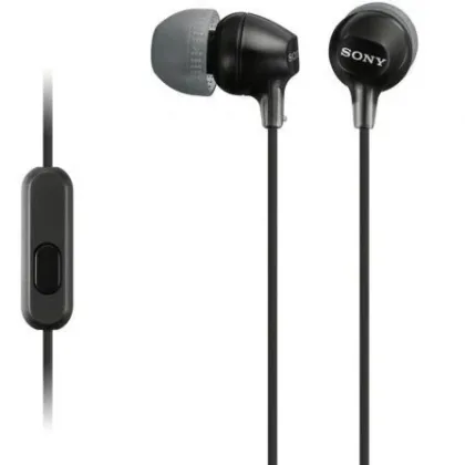 Sony Intrauditivos MDR-EX15AP/ con Micrófono/ Jack 3.5/ Negros
