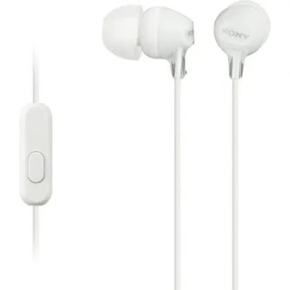 Sony Intrauditivos MDR-EX15AP/ con Micrófono/ Jack 3.5/ Blancos