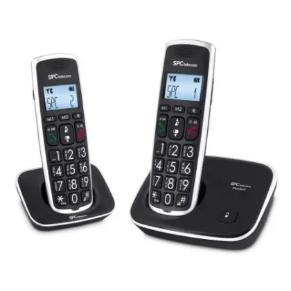 SPC Teléfono Inalámbrico Comfort Kaiser 7609N/ Pack Duo Negro