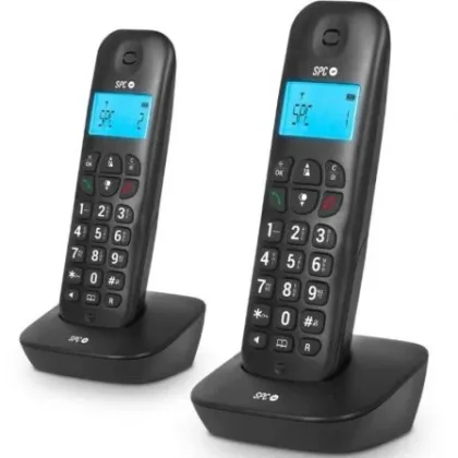 SPC Teléfono Inalámbrico Air Pro Duo 7302N/ Pack Duo Negro
