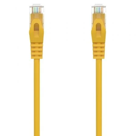 AISENS - CABLE DE RED LATIGUILLO RJ45 LSZH CAT.6A 500 MHZ UTP AWG24, AMARILLO, 25CM