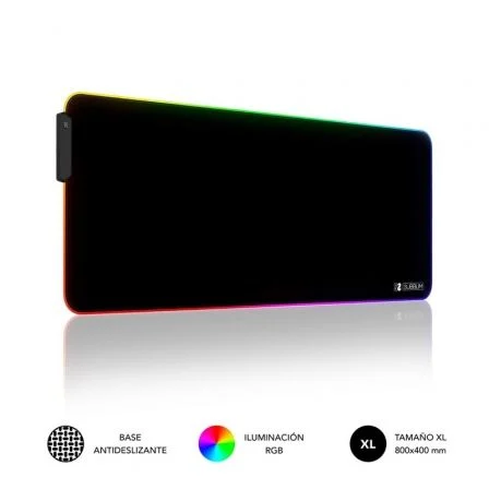Alfombrilla Subblim MP-02RGB01 LED RGB Xl/ 800 x 300 x 4 mm