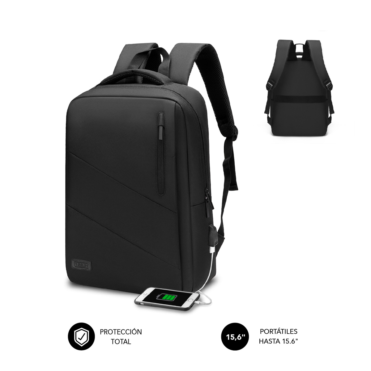 Subblim Mochila City Backpack 15, 6" Black