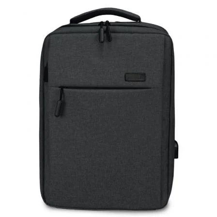 Mochila Subblim Traveller Airpadding Backpack para Portátiles hasta 15.6"/ Puerto USB Gris