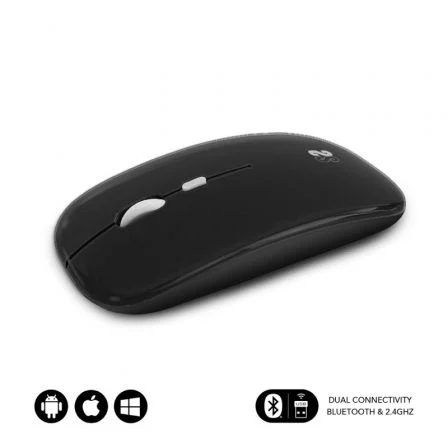 Ratón Inalámbrico Subblim Dual Flat/ Batería recargable/ Hasta 1600 Dpi