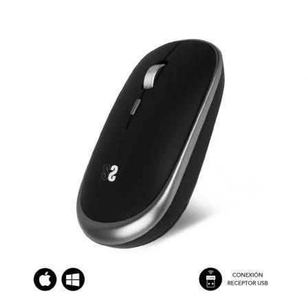 Ratón Mini Inalámbrico Subblim Wireless Mini/ Hasta 1600 Dpi Gris Espacial