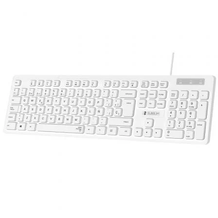 Teclado Subblim Business Slim Silencioso Blanco