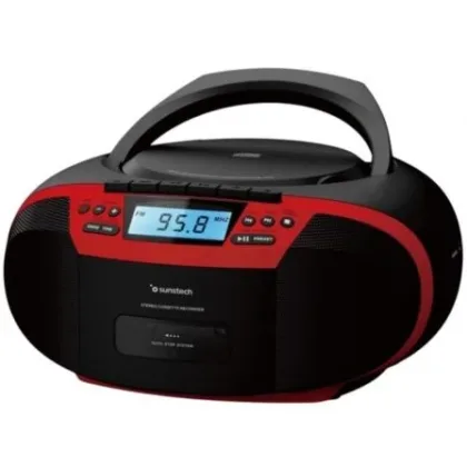 Radio Cd Sunstech CXUM54BTRD/ a Pilas Rojo