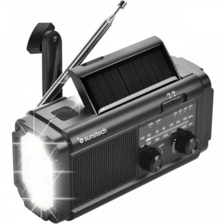 Radio Portátil Sunstech RPE25/ con Batería/ Linterna/ Negra