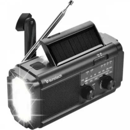 Radio Sunstech RPE25/ con Batería/ Linterna/ Negra