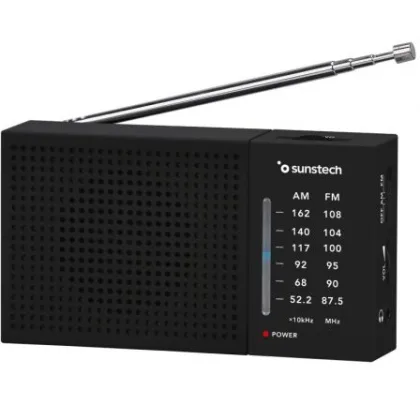 Radio Sunstech RPS412/ a Pilas/ Negra