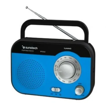 Radio Sunstech RPS560/ con Cable/ a Pilas Azul