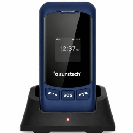 Teléfono Móvil Sunstech CELT26 para Personas Mayores/ Azul
