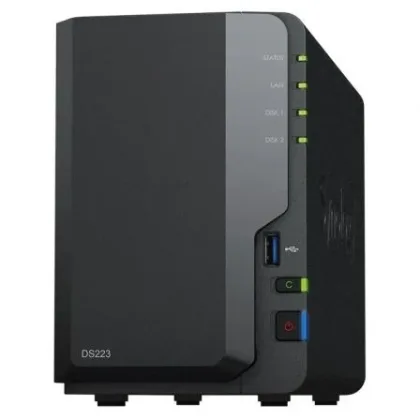 Synology Diskstation DS223/ 2 Bahías 3.5"- 2.5"/ 2GB DDR4/ Formato Torre