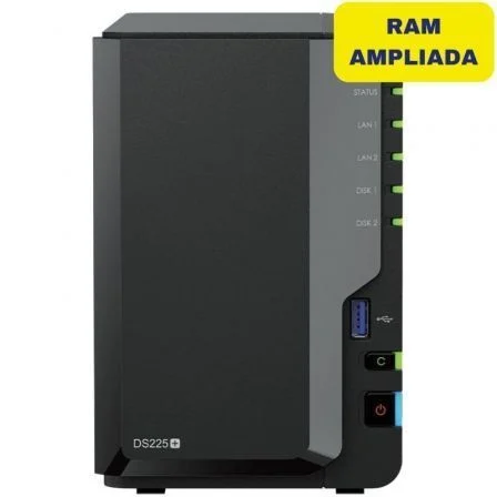 Synology Diskstation DS225+/ 2 Bahías 3.5"- 2.5"/ 6GB DDR4/ Formato Torre
