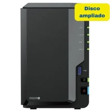 Synology Diskstation DS225+/ 2 Bahías 3.5"- 2.5"/ 2GB DDR4/ 8TB/ Formato Torre