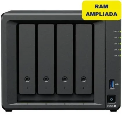 Synology Diskstation DS425+/ 4 Bahías 3.5"- 2.5"/ 6GB DDR4/ Formato Torre