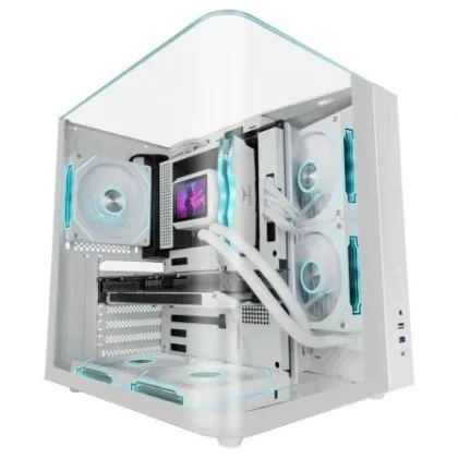 Caja Gaming Semitorre Mars Gaming Mc-Infiniolite/ Blanca