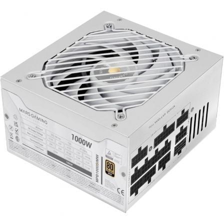 Fuente de Alimentación Mars Gaming MPB1000SIM/ 1000W/ Ventilador 14cm/ ATX 3.1/ PCIe 5.1/ 80 Plus Gold