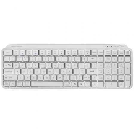 Teclado Compacto Inalámbrico Mars Gaming Mk-Silenkeys Blanco