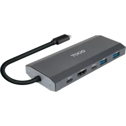 Docking USB Tipo-C TooQ TQE-2241G/ Ranura M.2/ 1xHDMI/ 2xUSB/ 1xUSB Tipo-C/ 1xLector…