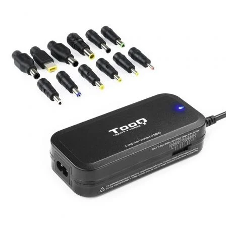 Cargador de TooQ TQLC-90BS02M/ 1xUSB/ 90W/ Manual/ 12 Conectores/ Voltaje 15-24V