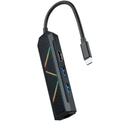 Docking USB Tipo-C Nanocable 10.16.0501/ 2xUSB/ 1xUSB Tipo-C Pd/ 1xHDMI/ 1xRJ45 Negro