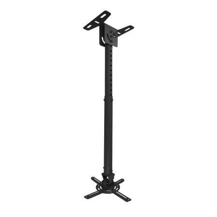 Soporte de Techo para Proyector TooQ PJ3030TN-B/ Inclinable/ Giratorio/ Nivelable/ hasta 20kg
