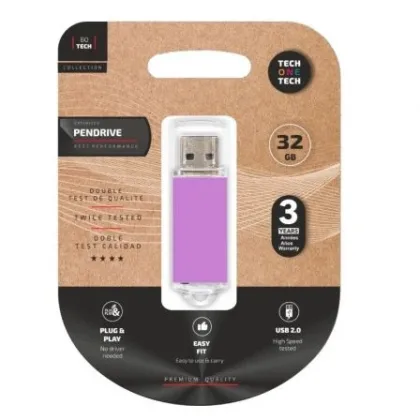 Pendrive 32GB Tech One Tech Basic USB 2.0 Púrpura