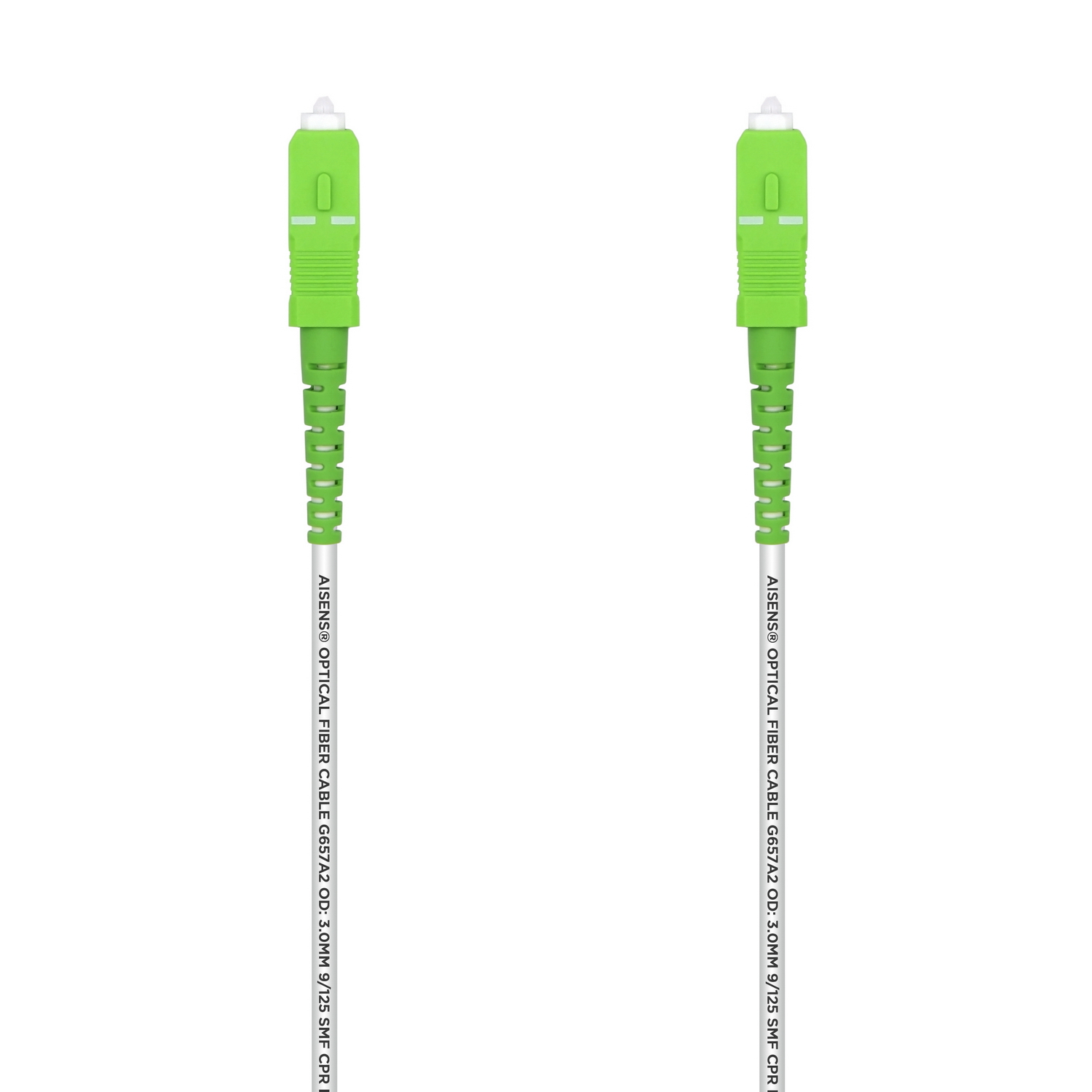 AISENS Cable Fibra Optica Latiguillo 1 M G657A2 3.0 9/125 SMF SIMPLEX CPR DCA LSZH, SC/APC-SC/APC, B