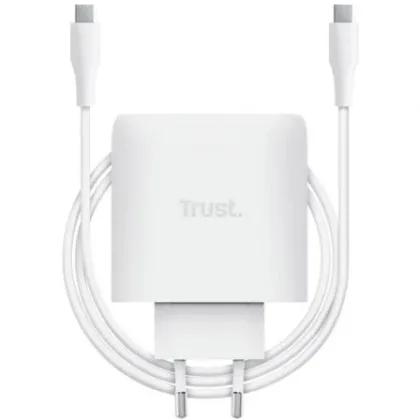 Trust de Pared GaN Maxo 65W/ 1xUSB Tipo-C/ Incluye Cable USB Tipo-C/ 65W